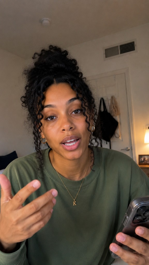 Brianna J. sharing her honest first impressions on camera